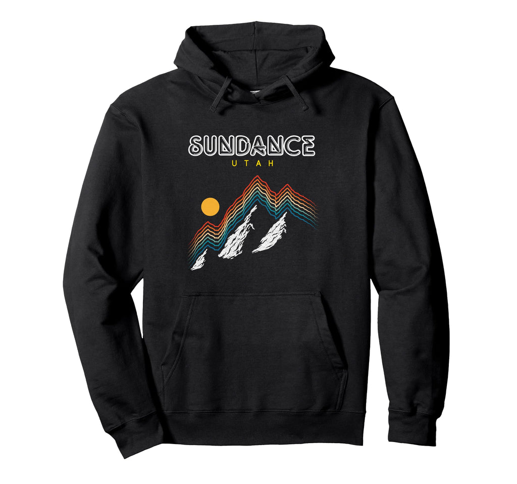 Sundance Utah Usa Hiking And Climbing 1980S Hoodie - Novelty Apparel Unisex - T-Shirt, Sweatshirt, Hoodie