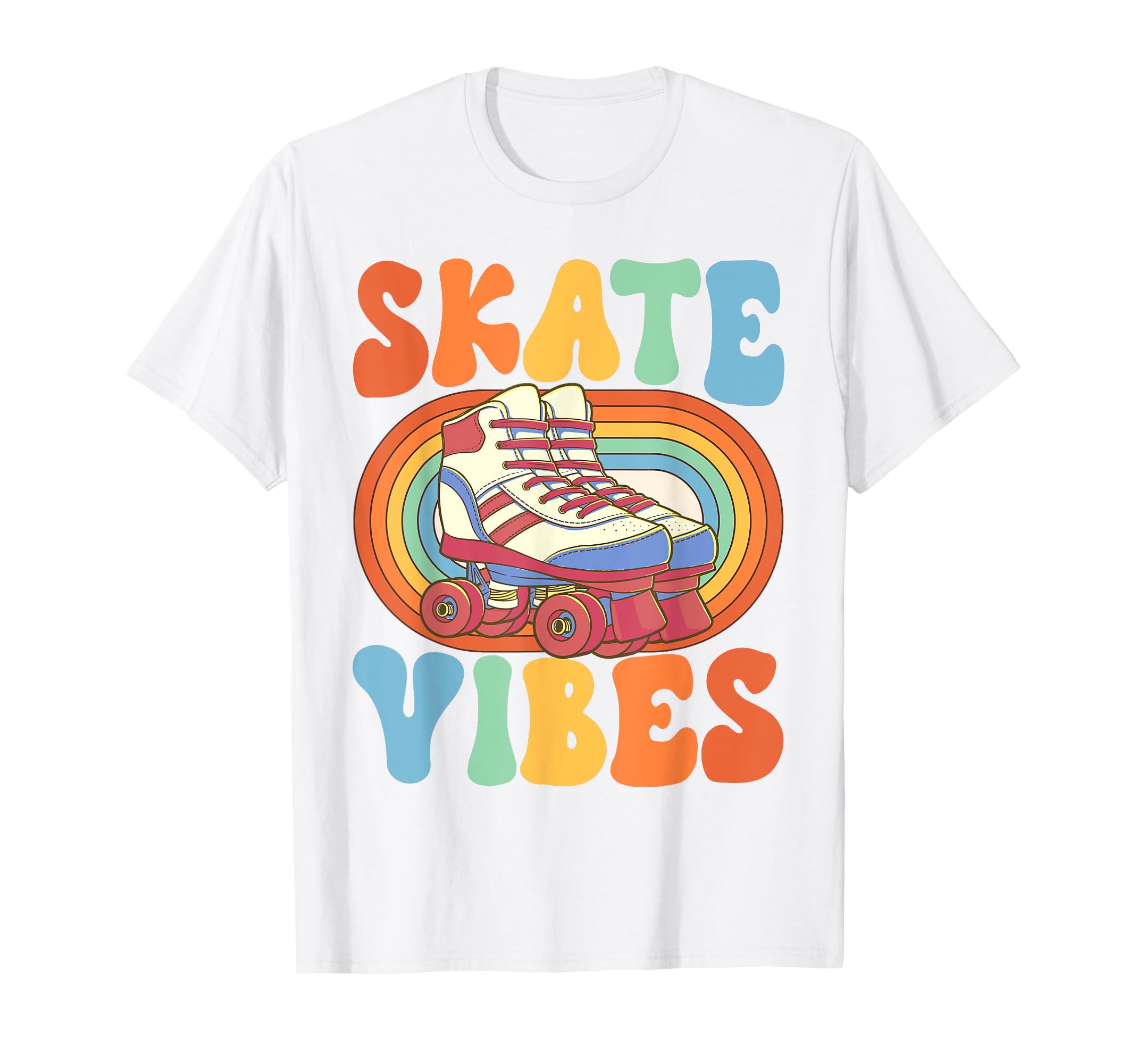Roller Skating Skate Vibes Skate 70S T-Shirt - Trendy Graphic for Adults - T-Shirt, Sweatshirt, Hoodie