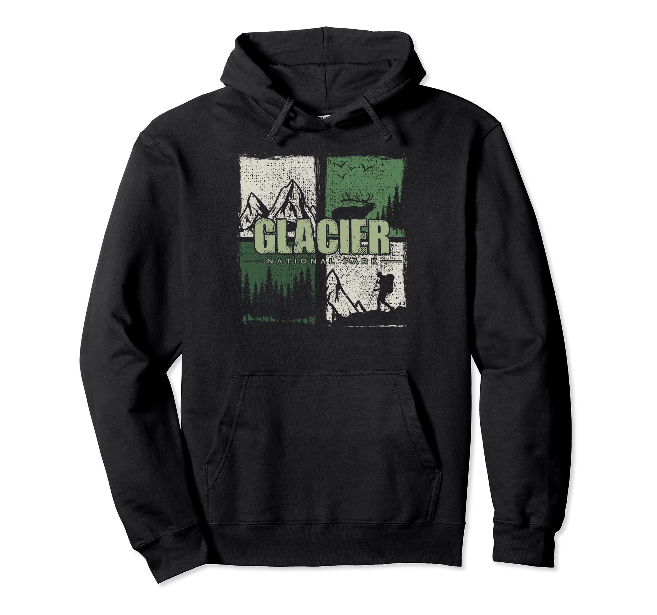 Glacier National Park Us Glacier Hoodie - Trendy Graphic Men Women - T-Shirt, Sweatshirt, Hoodie