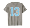 Blue White Number 13 Jersey Player T-Shirt - Custom Art Print Men Women - T-Shirt, Sweatshirt, Hoodie