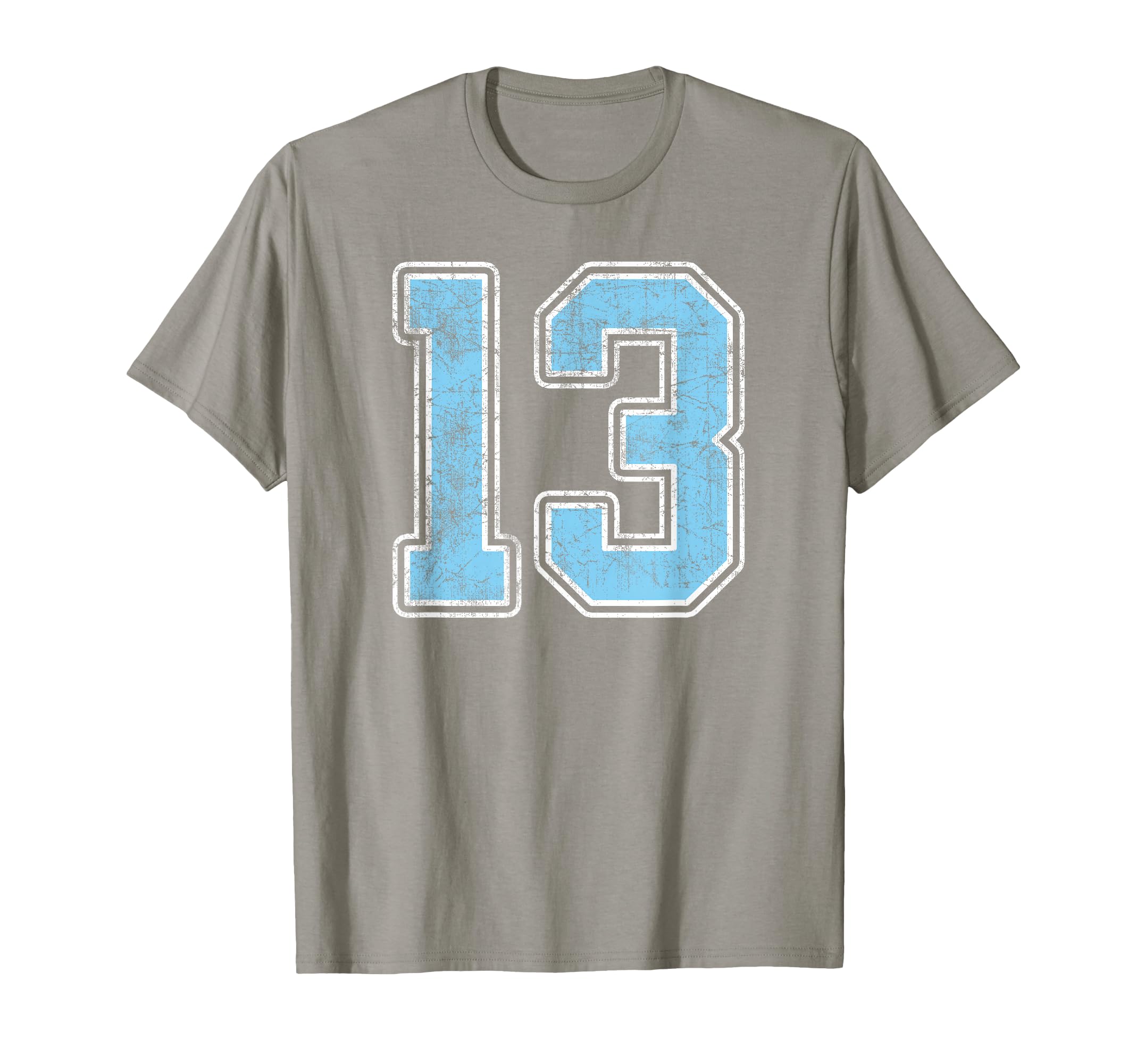 Blue White Number 13 Jersey Player T-Shirt - Custom Art Print Men Women - T-Shirt, Sweatshirt, Hoodie