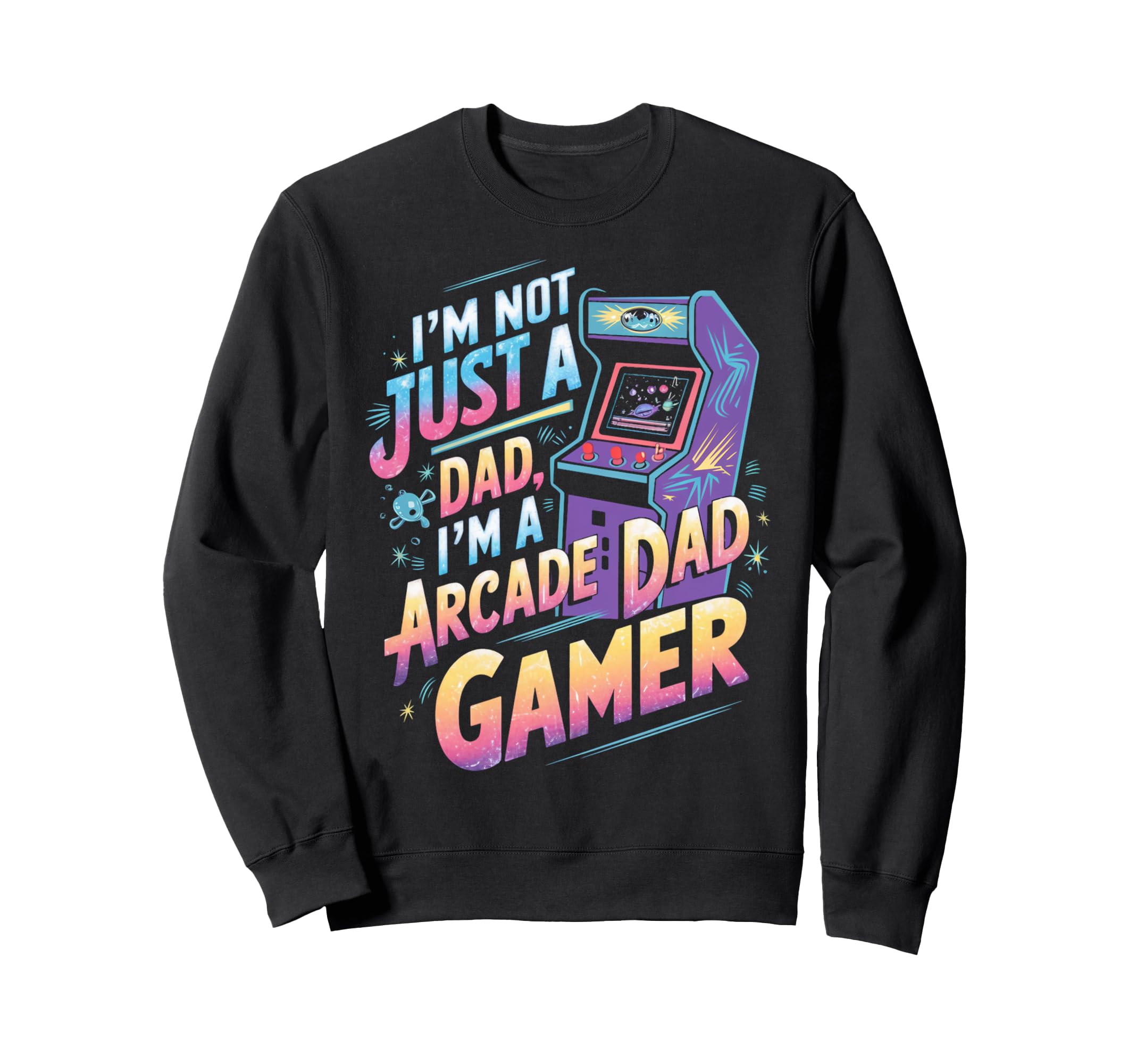 Arcade Dad Gamer Gaming Dad Video Game Sweatshirt - Graphic Print Unisex - T-Shirt, Sweatshirt, Hoodie