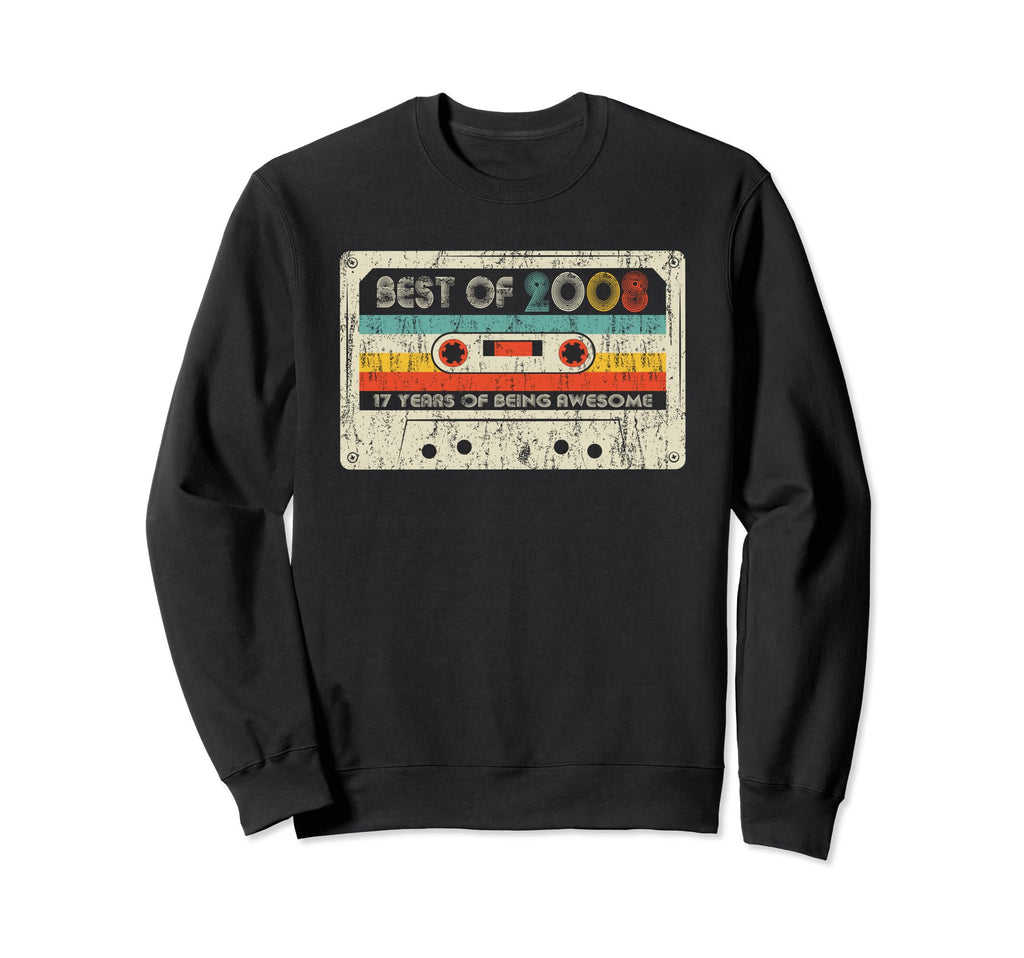 Best 2008 Birthday 2008 Cassette Tape Sweatshirt - Aesthetic Graphic Unisex - T-Shirt, Sweatshirt, Hoodie