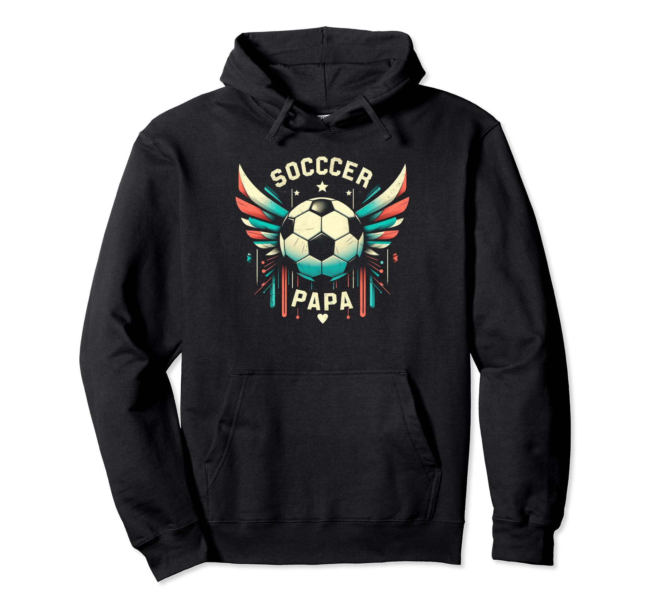 Soccer Papa Family Matching Dad Fathers Hoodie - Graphic Print for Adults - T-Shirt, Sweatshirt, Hoodie
