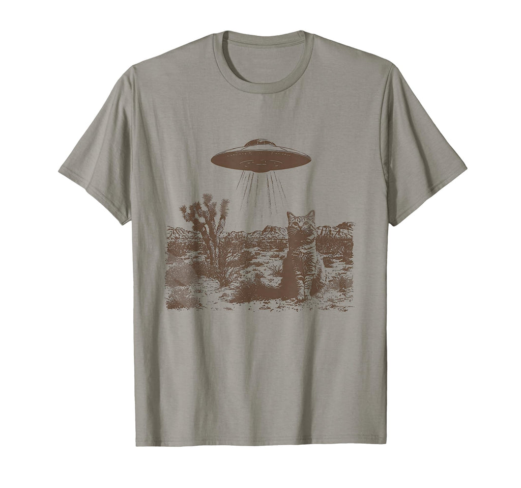 Ufo Cowboy Cat Wild West Kitten 90S T-Shirt - Graphic Print for Adults - T-Shirt, Sweatshirt, Hoodie