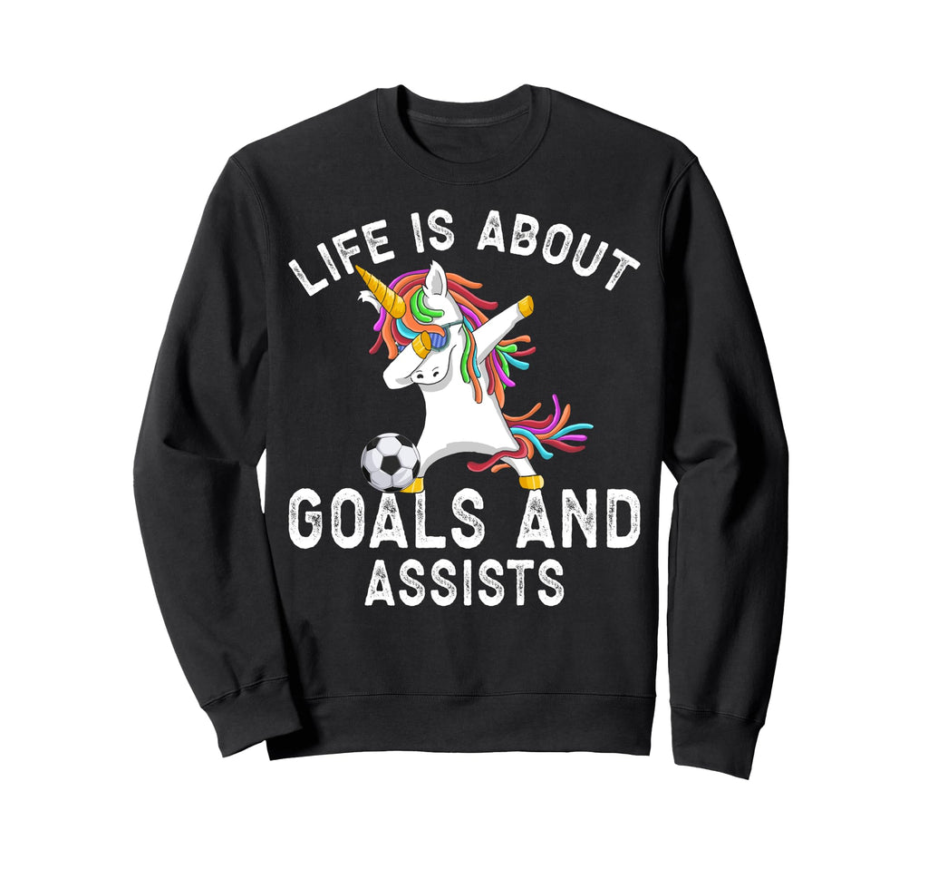 Life Is About Goals And Assists Sweatshirt - Unique Graphic for Adults - T-Shirt, Sweatshirt, Hoodie