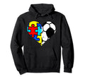 Autism Soccer Heart Funny Autism Hoodie - Custom Art Print Men Women - T-Shirt, Sweatshirt, Hoodie