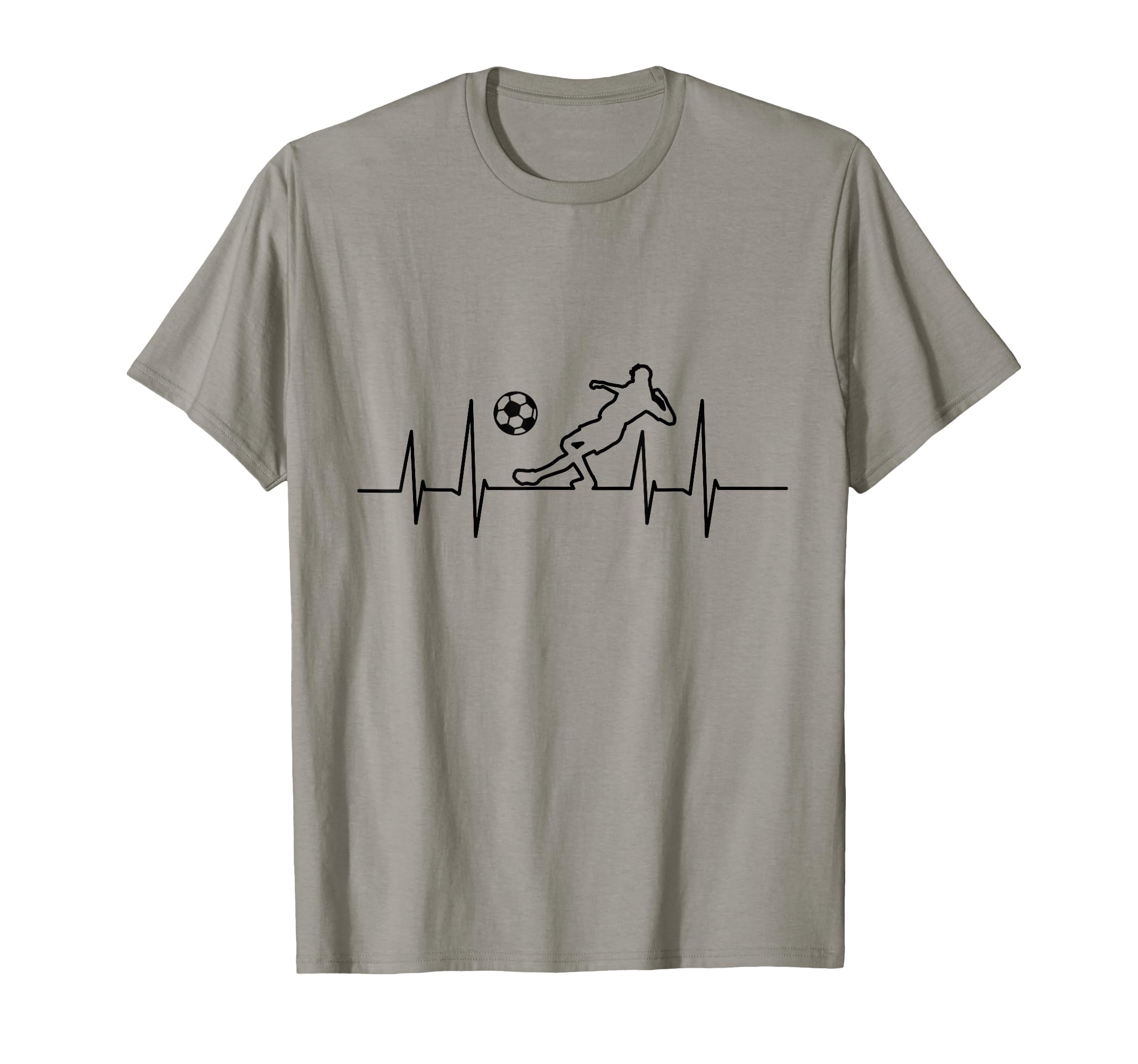 Heartbeat Soccer T-Shirt - Fun Novelty Design for Adults - T-Shirt, Sweatshirt, Hoodie