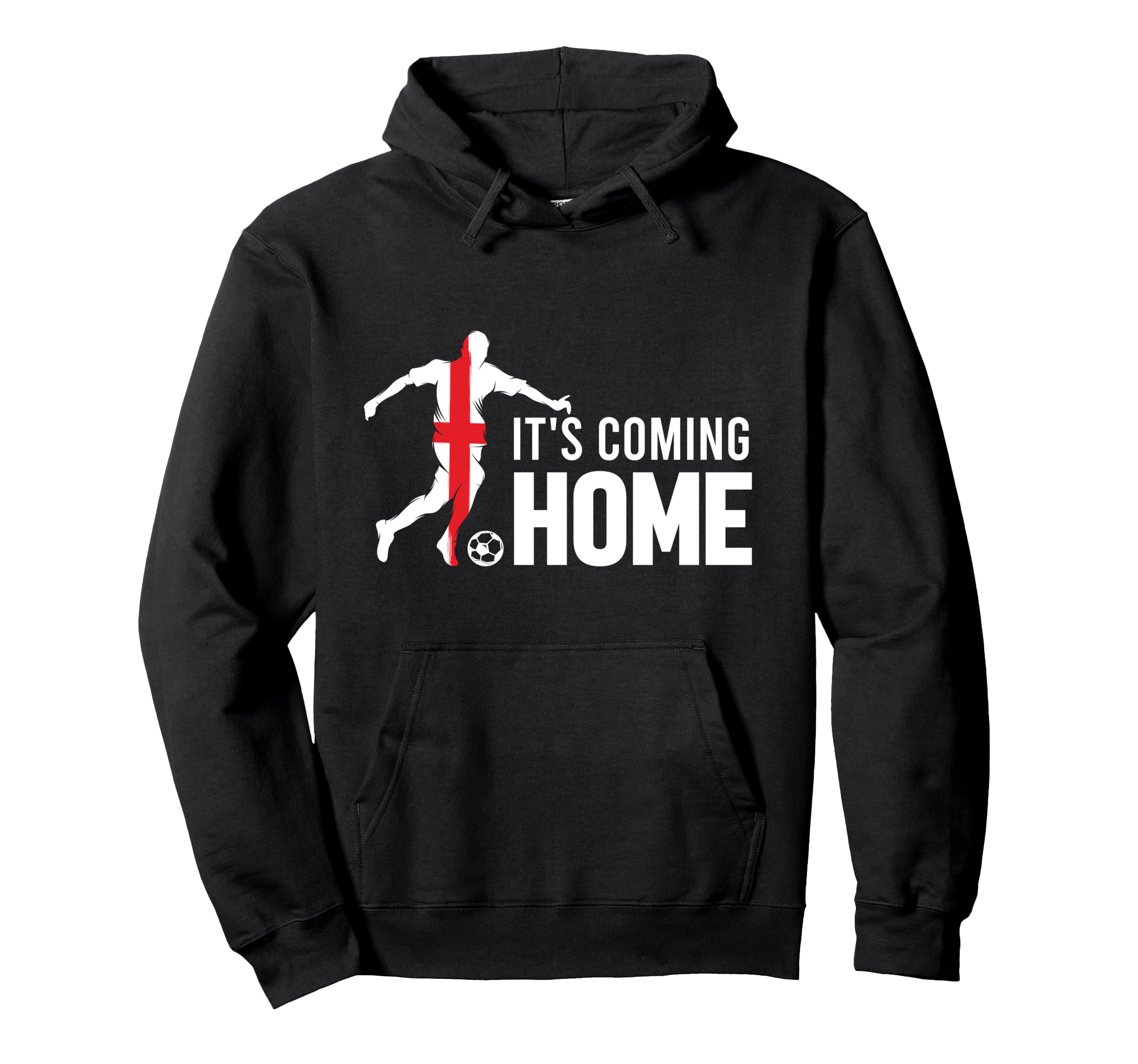 Football Player England Flag Coming Hoodie - Aesthetic Graphic for Adults - T-Shirt, Sweatshirt, Hoodie