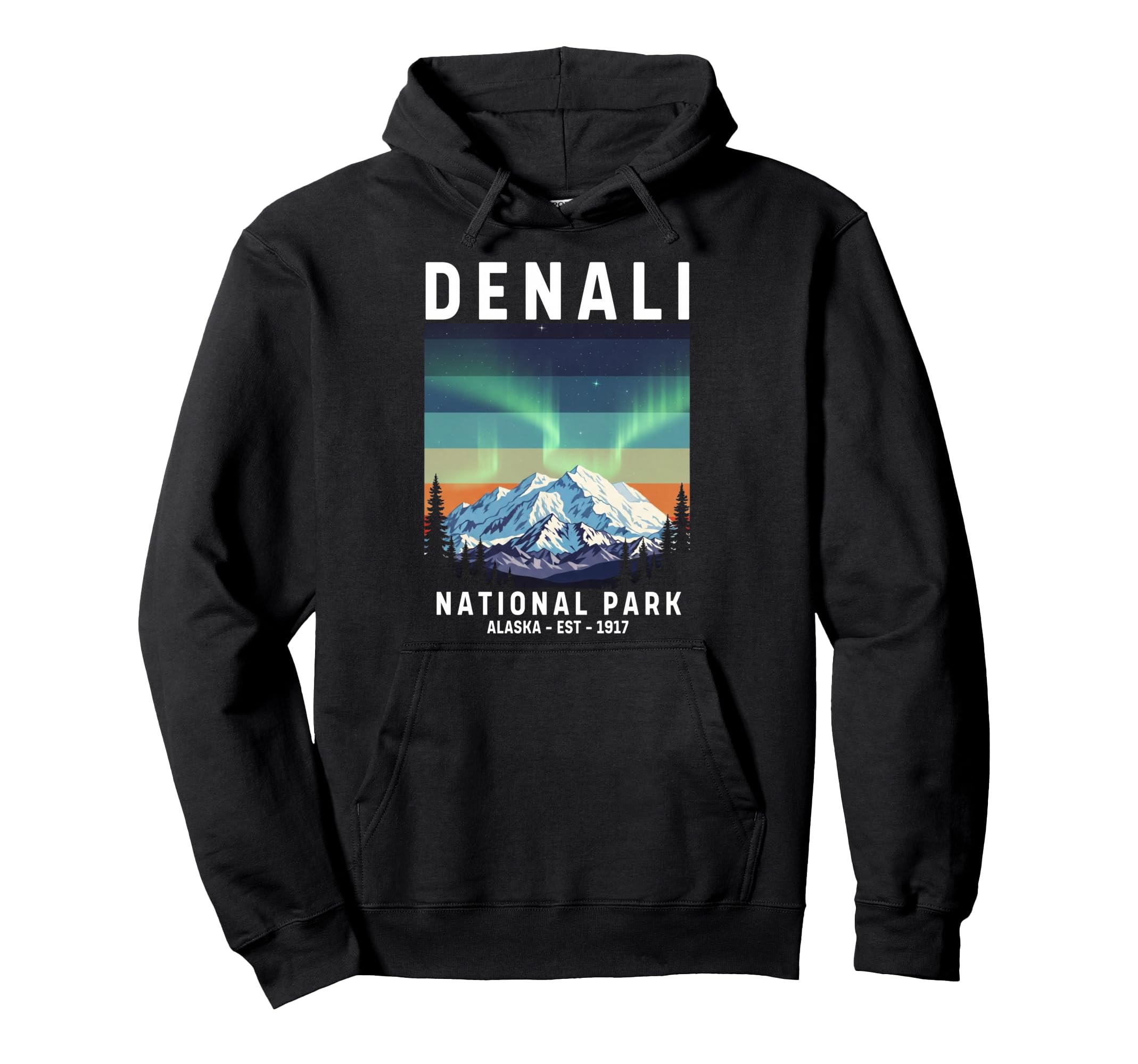 Denali National Park Alaska Denali Hoodie - Fun Novelty Design Men Women - T-Shirt, Sweatshirt, Hoodie