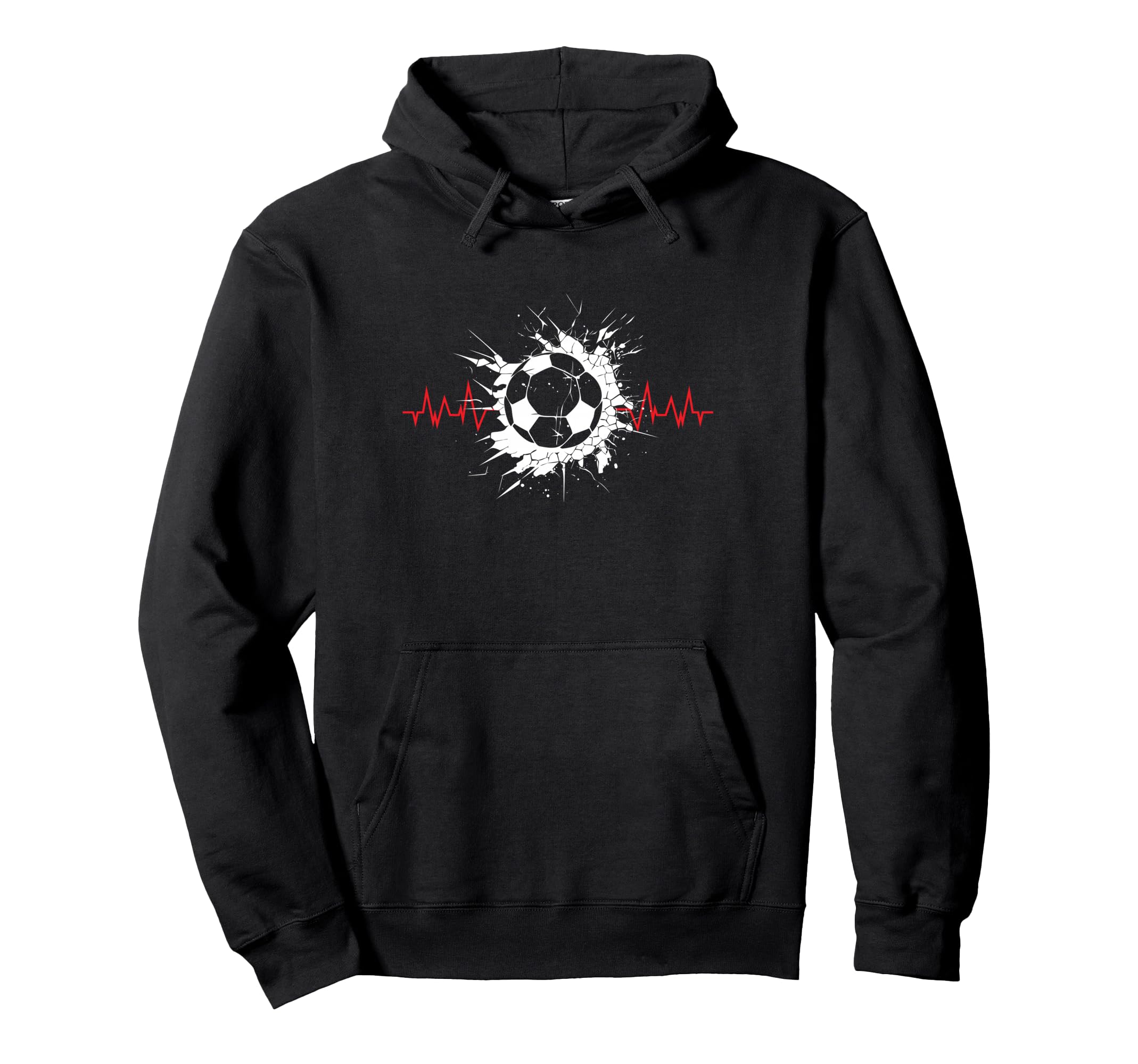 Soccer Ball Heartbeat Players And Hoodie - Trendy Graphic for Adults - T-Shirt, Sweatshirt, Hoodie