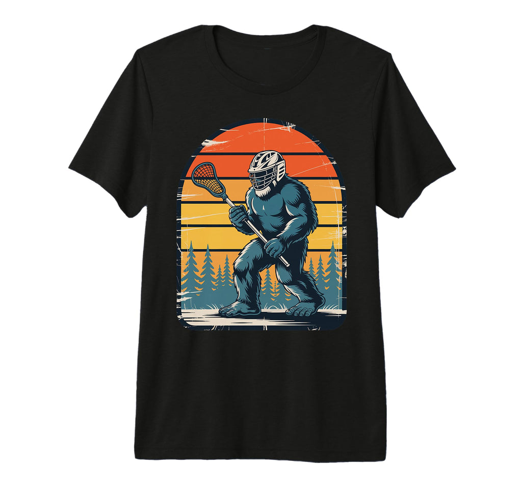 Lacrosse Goalie Bigfoot Lax Goalkeeper T-Shirt - Trendy Graphic for Adults - T-Shirt, Sweatshirt, Hoodie