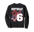 6Th Birthday Party American Flag Sweatshirt - Unique Graphic for Adults - T-Shirt, Sweatshirt, Hoodie