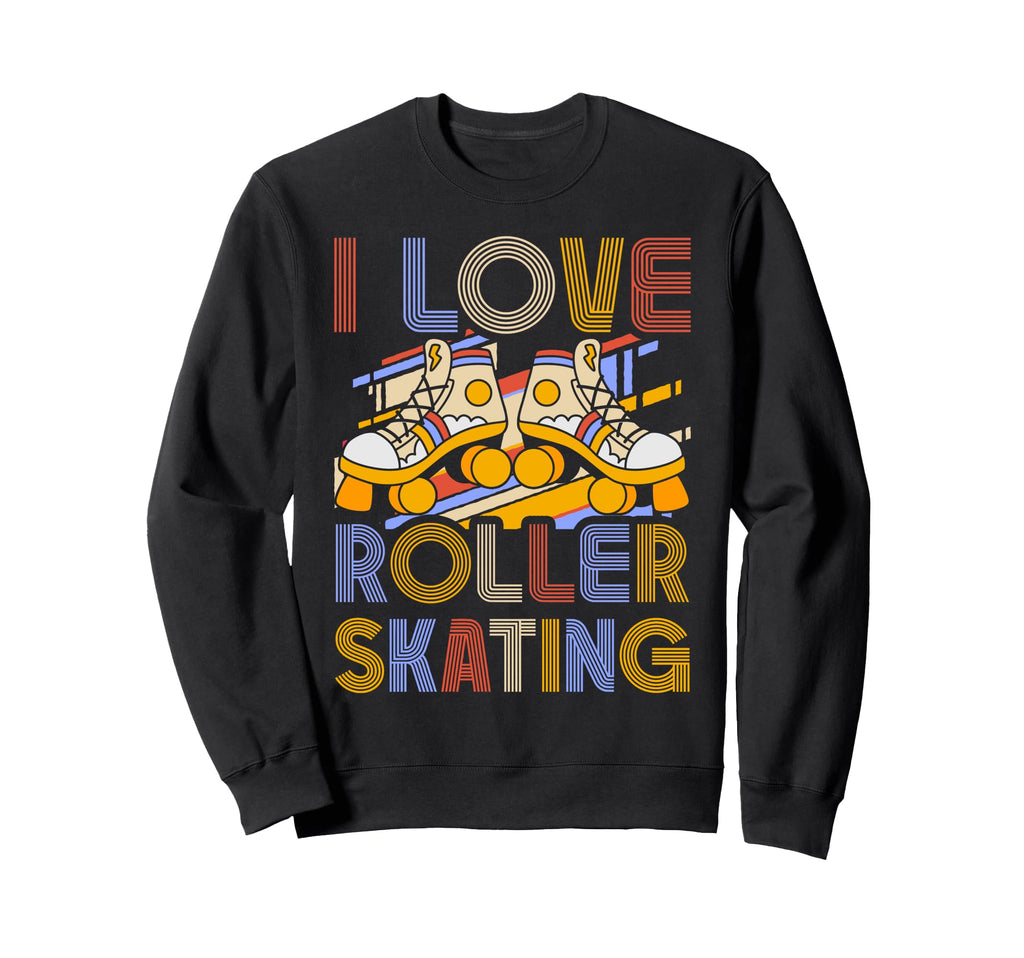 Roller Skating Skate 1970S I Love Sweatshirt - Graphic Print Men Women - T-Shirt, Sweatshirt, Hoodie