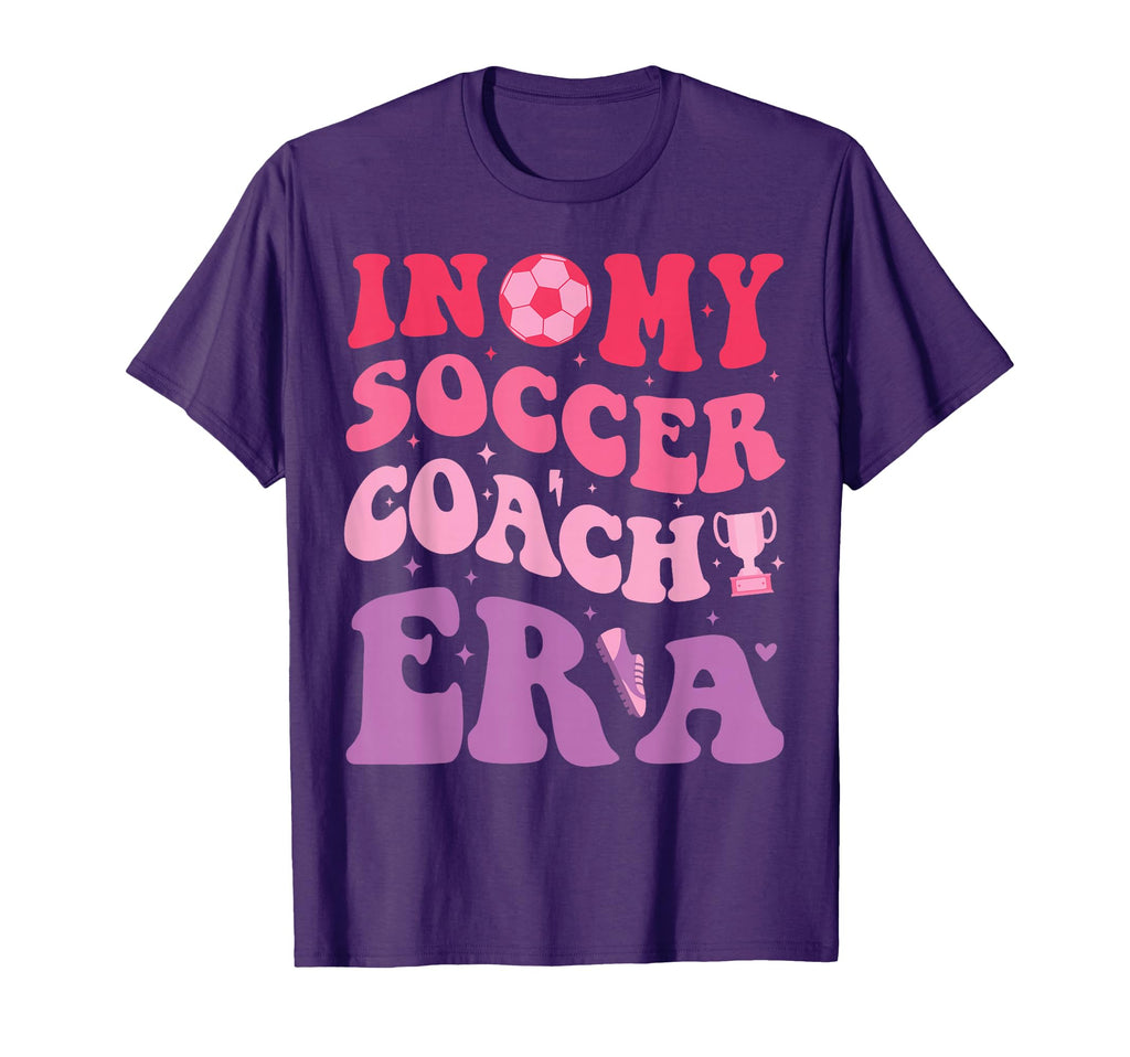 Groovy My Soccer Coach Era Soccer T-Shirt - Fun Novelty Design Men Women - T-Shirt, Sweatshirt, Hoodie