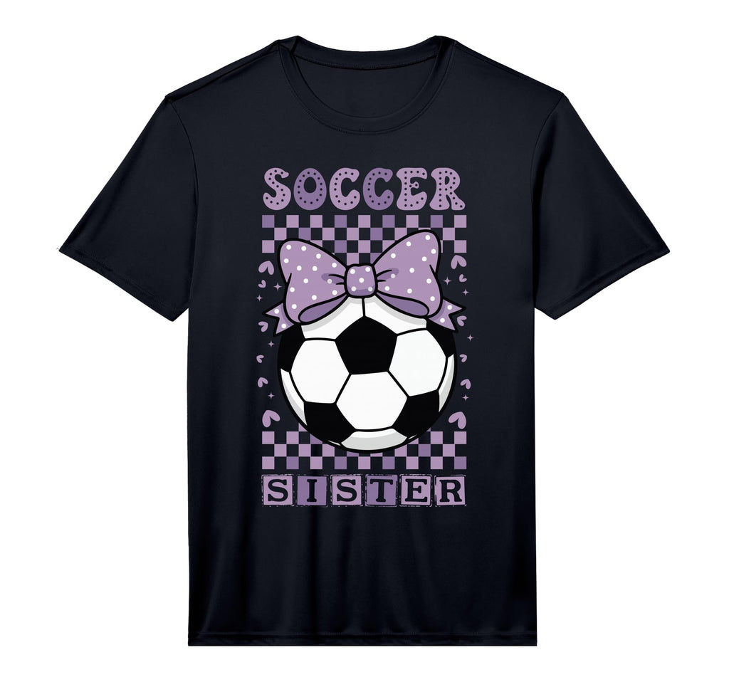 Soccer Sister Ball Purple Coquette T-Shirt - Custom Art Print Men Women - T-Shirt, Sweatshirt, Hoodie