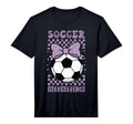 Soccer Sister Ball Purple Coquette T-Shirt - Custom Art Print Men Women - T-Shirt, Sweatshirt, Hoodie