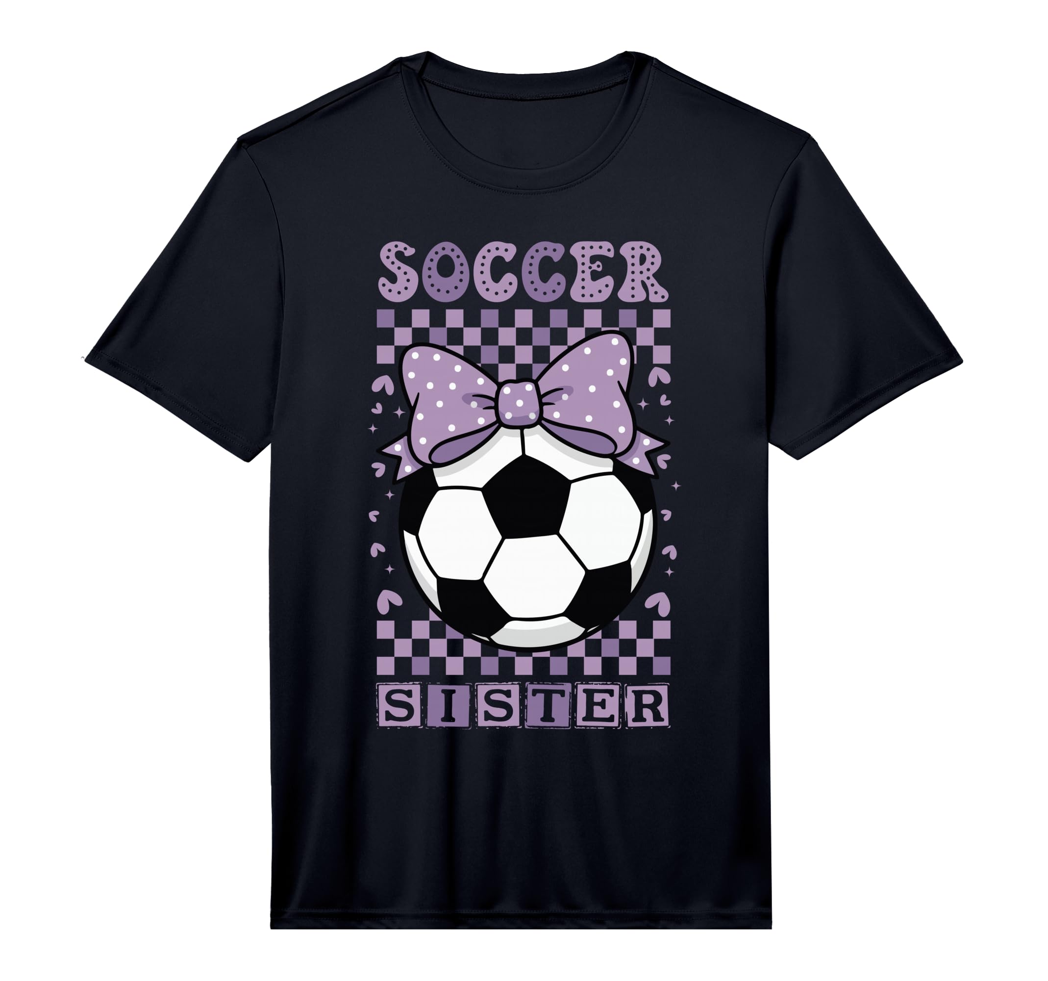 Soccer Sister Ball Purple Coquette T-Shirt - Custom Art Print Men Women - T-Shirt, Sweatshirt, Hoodie