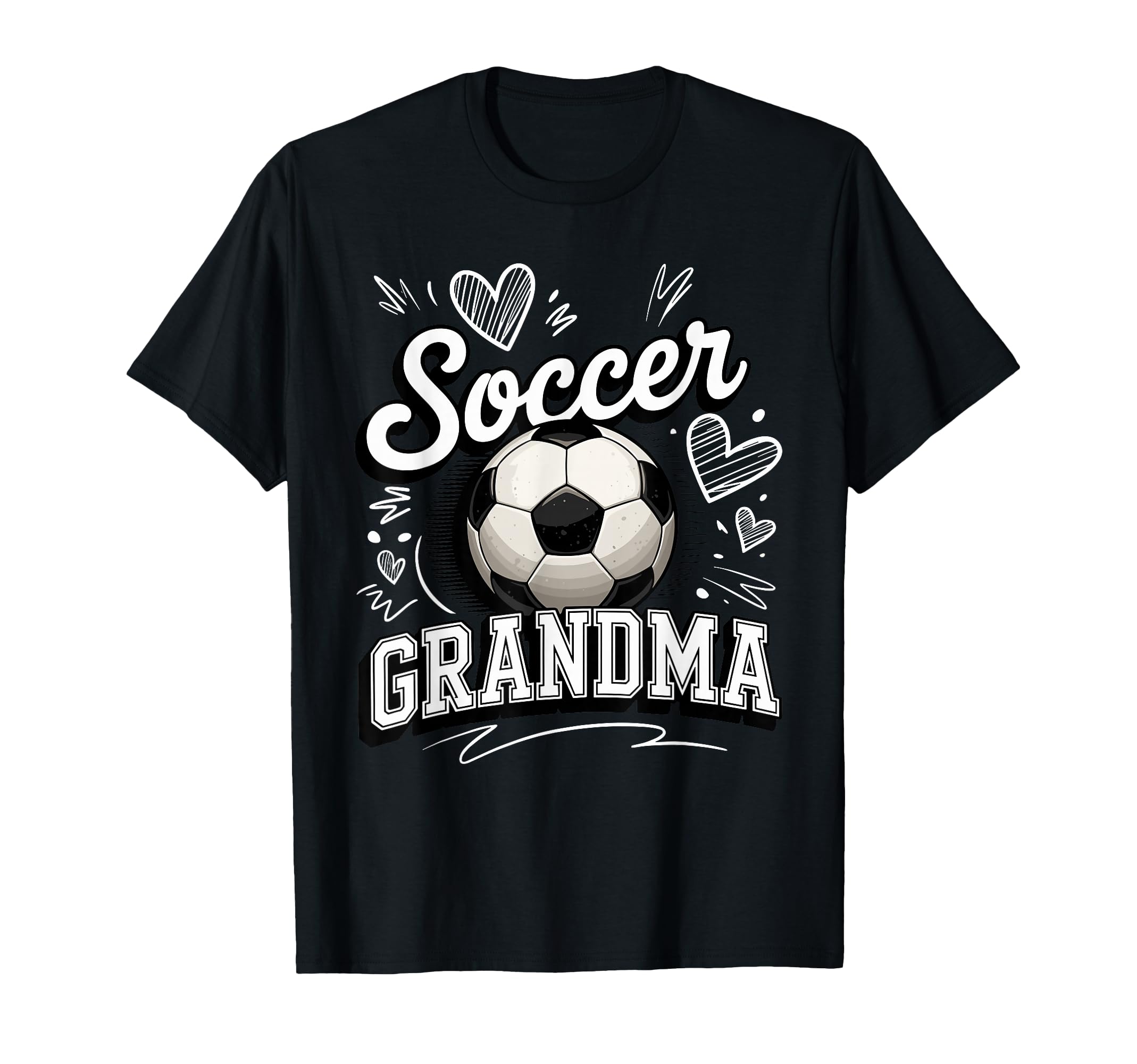 Soccer Grandma Heart Ball Stadium T-Shirt - Casual Everyday Wear Men Women - T-Shirt, Sweatshirt, Hoodie