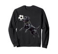 Funny Black Labrador Soccer Sweatshirt - Minimalist Print for Adults - T-Shirt, Sweatshirt, Hoodie