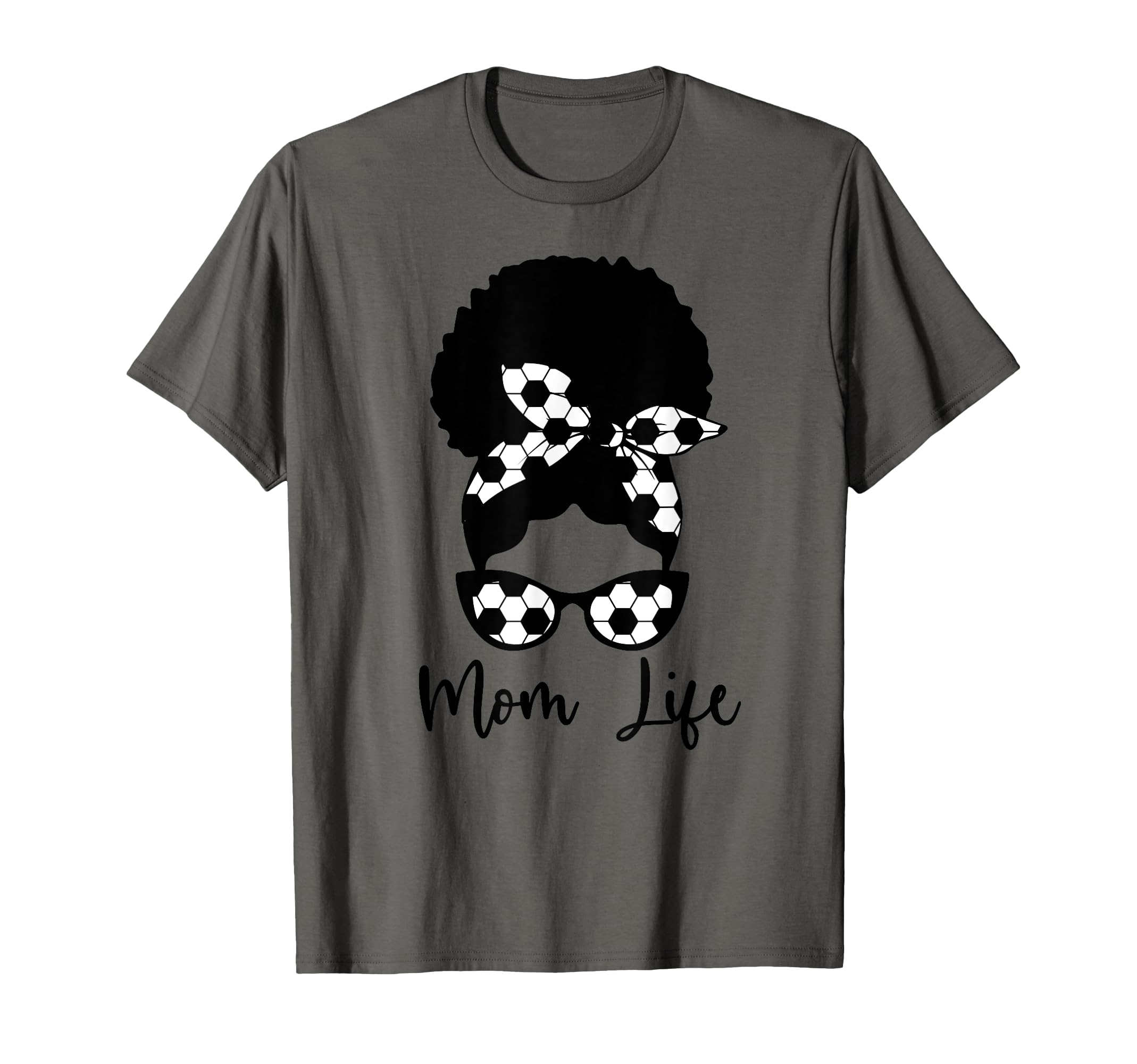 Soccer Mom Black Mom African American T-Shirt - Aesthetic Graphic Unisex - T-Shirt, Sweatshirt, Hoodie