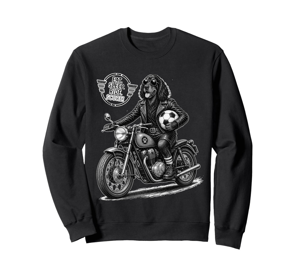 Gordon Setter Motorbike Love Sweatshirt - Aesthetic Graphic Men Women - T-Shirt, Sweatshirt, Hoodie