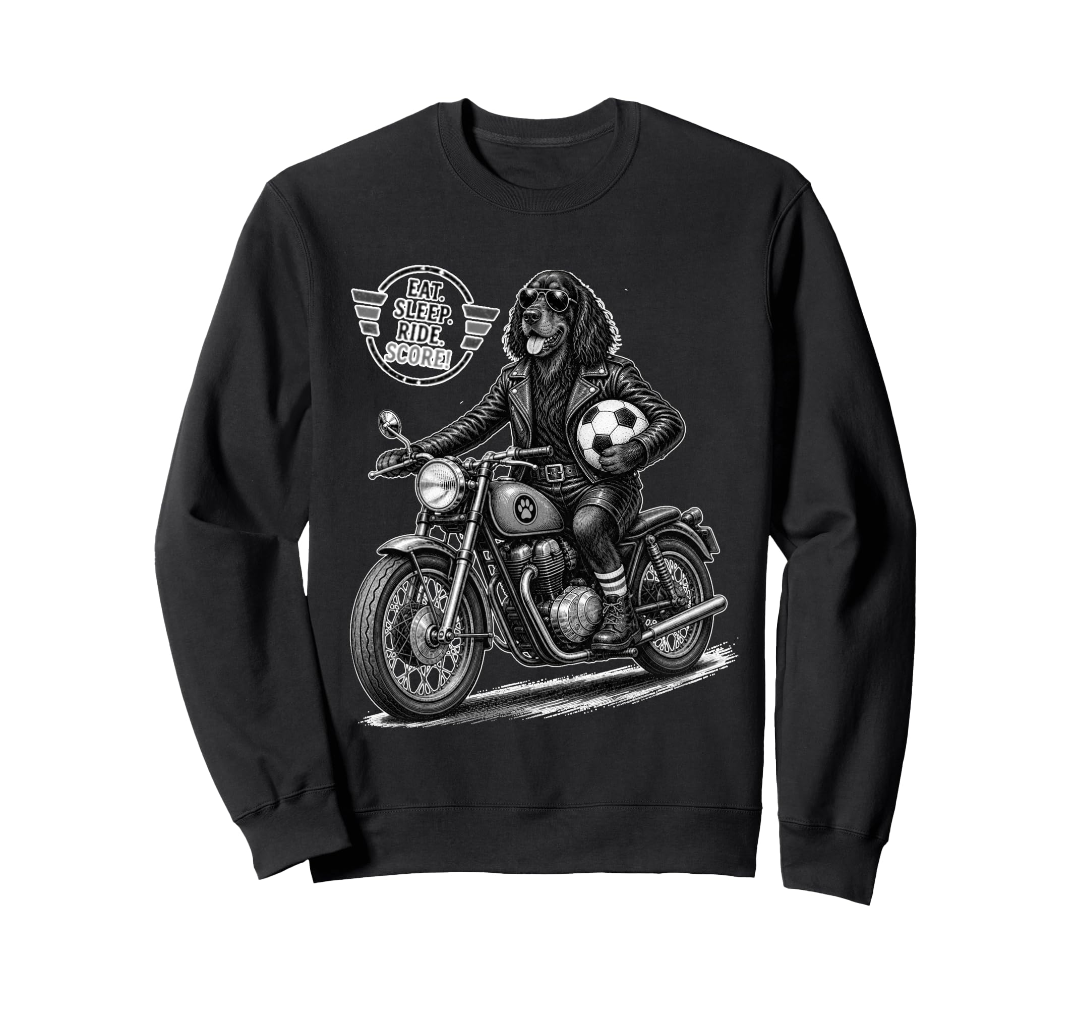 Gordon Setter Motorbike Love Sweatshirt - Aesthetic Graphic Men Women - T-Shirt, Sweatshirt, Hoodie