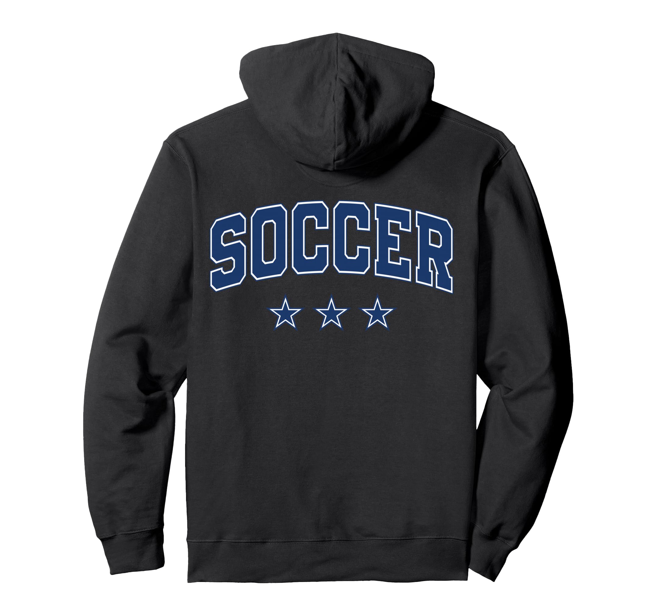 Soccer All Blue Stars Text Hoodie - Unique Graphic Unisex - T-Shirt, Sweatshirt, Hoodie