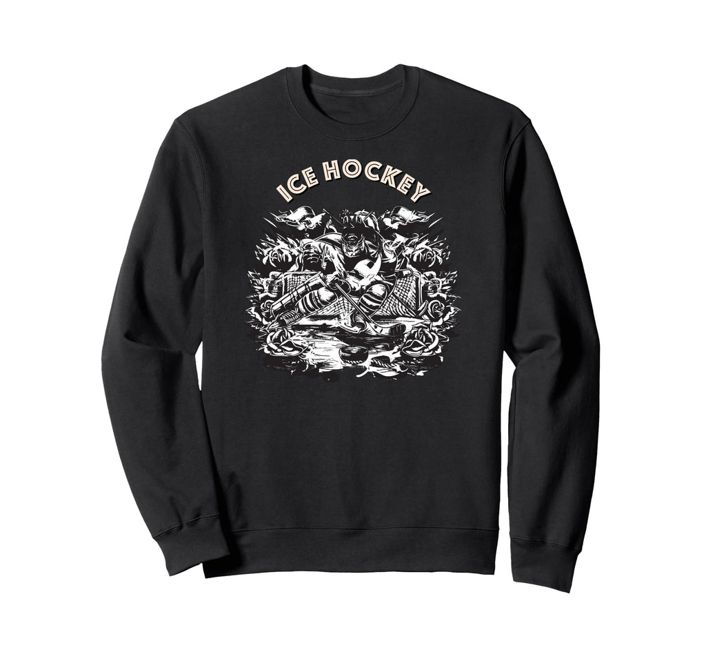 Ice Hockey Goalkeeper Tattoo Puck Sweatshirt - Custom Art Print Unisex - T-Shirt, Sweatshirt, Hoodie