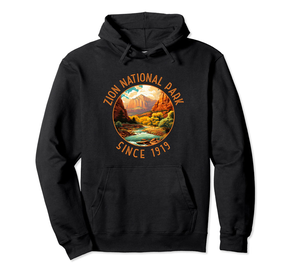 Zion National Park Since 1919 Hoodie - Fun Novelty Design for Adults - T-Shirt, Sweatshirt, Hoodie