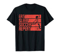 Eat Sleep Soccer Repeat Funny T-Shirt - Custom Art Print for Adults - T-Shirt, Sweatshirt, Hoodie