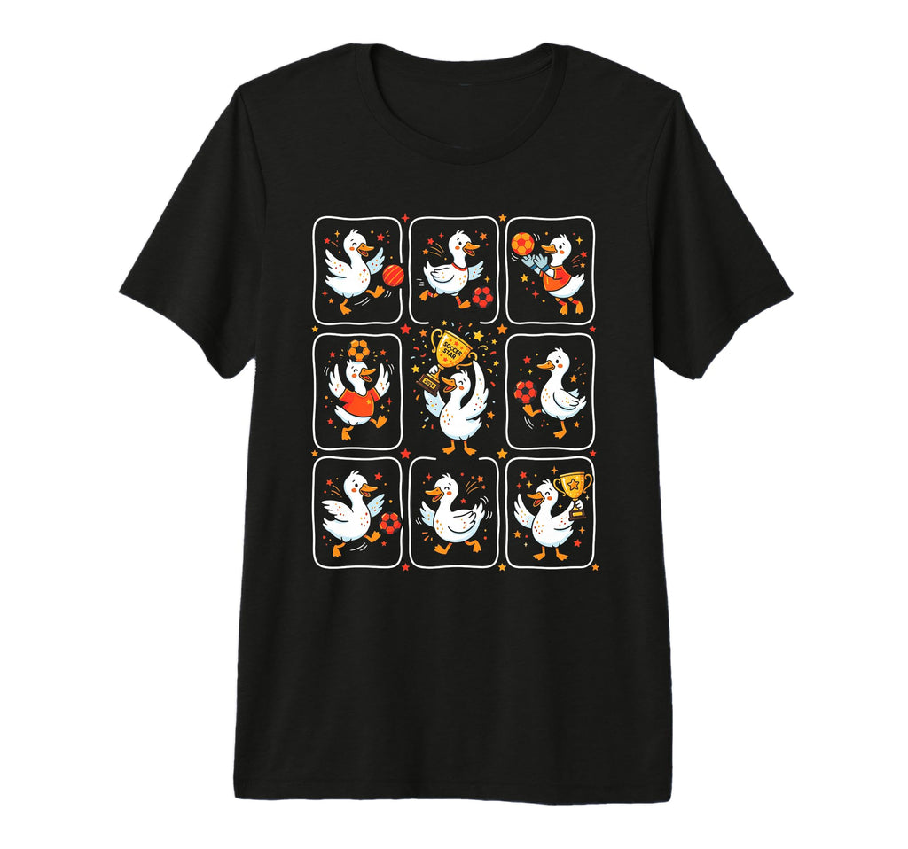 Soccer Geese Goose Duck Football T-Shirt - Minimalist Print for Adults - T-Shirt, Sweatshirt, Hoodie