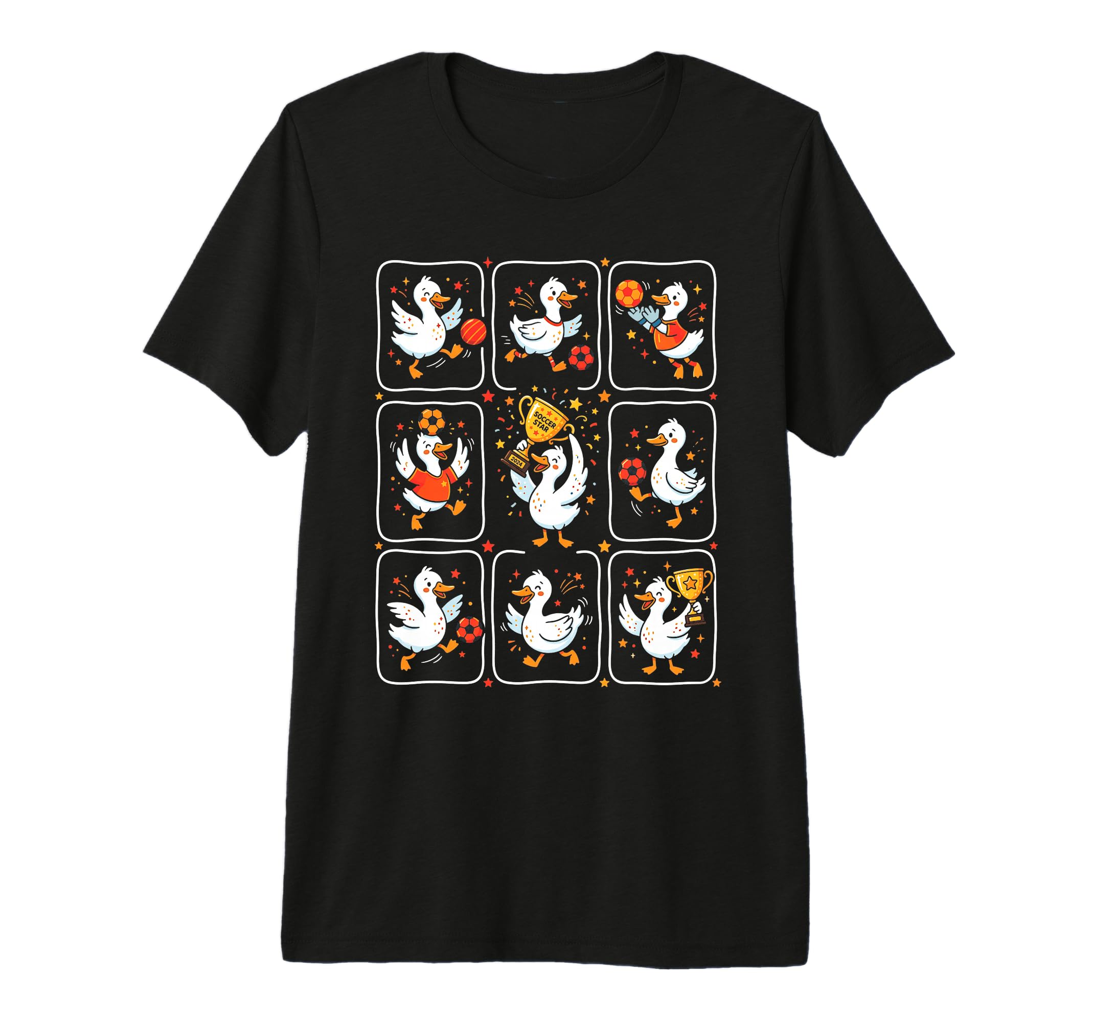 Soccer Geese Goose Duck Football T-Shirt - Minimalist Print for Adults - T-Shirt, Sweatshirt, Hoodie