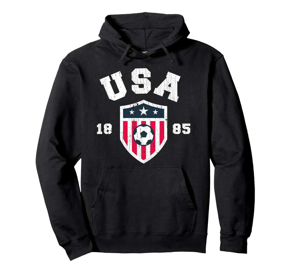 Usa Soccer 1885 American Flag Football Hoodie - Unique Graphic for Adults - T-Shirt, Sweatshirt, Hoodie