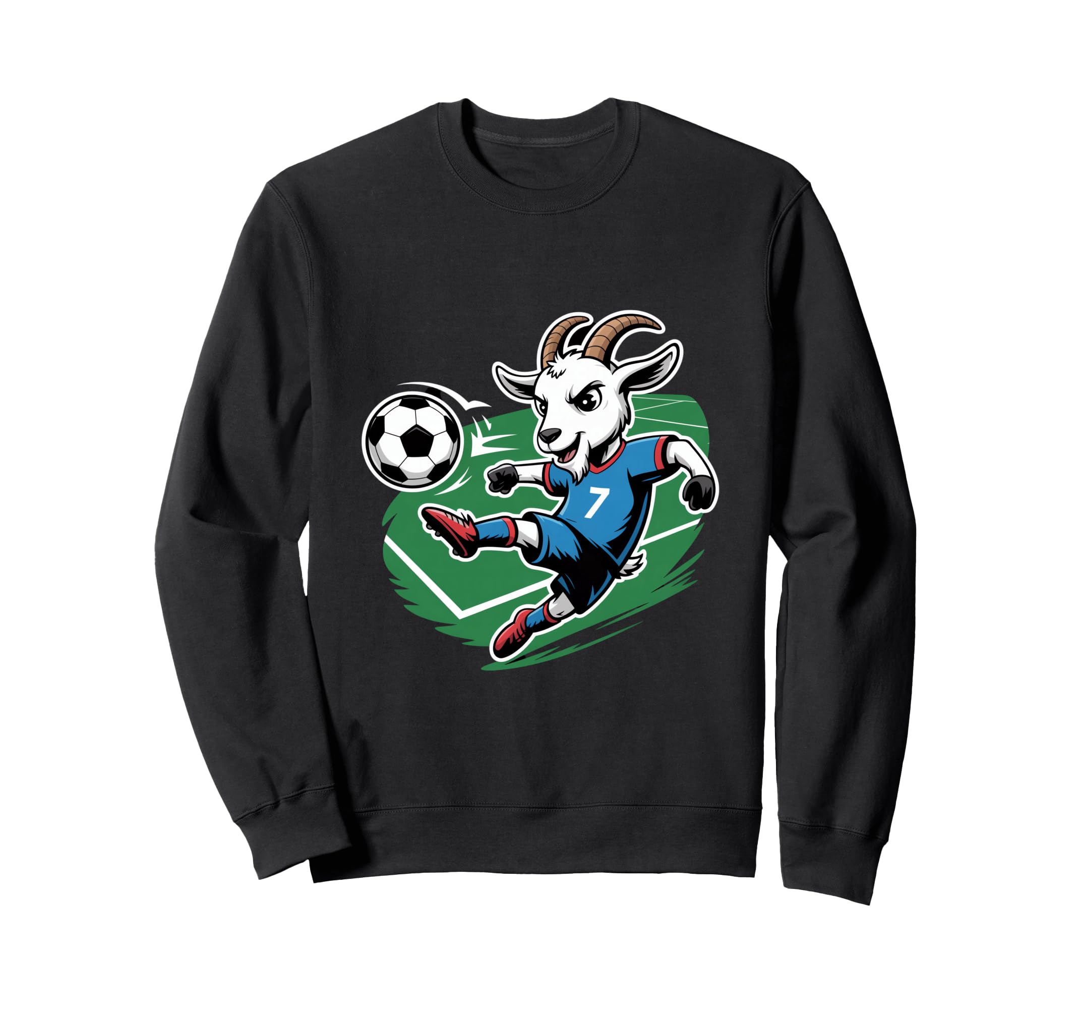 Football Goat Striker Number 7 Sweatshirt - Casual Everyday Wear Unisex - T-Shirt, Sweatshirt, Hoodie