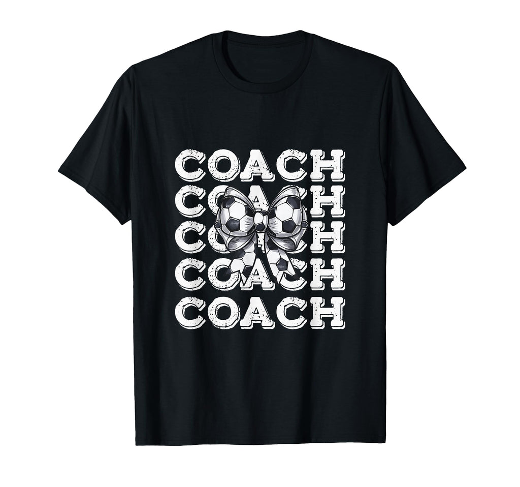 Coquette Soccer Coach Matching Family Bow T-Shirt - Custom Art Print Unisex - T-Shirt, Sweatshirt, Hoodie