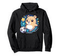 Hamster Soccer Player Kicking Soccer Hoodie - Custom Art Print Men Women - T-Shirt, Sweatshirt, Hoodie