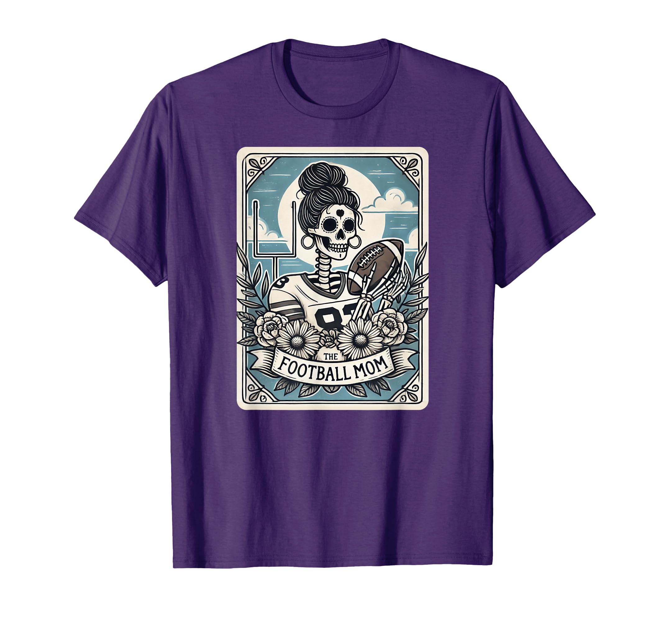 Football Mom Tarot Card Skeleton T-Shirt - Trendy Graphic for Adults - T-Shirt, Sweatshirt, Hoodie
