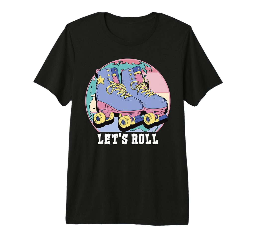 Lets Roll Roller Skates Tri Blend T-Shirt - Novelty Apparel for Adults - T-Shirt, Sweatshirt, Hoodie
