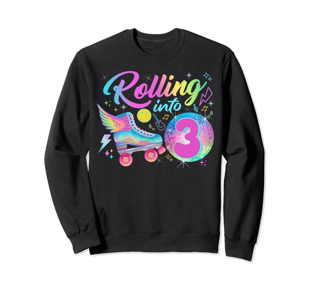 Roller Skates Birthday Disco Sweatshirt - Casual Everyday Wear Men Women - T-Shirt, Sweatshirt, Hoodie