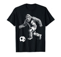 Bigfoot Playing Soccer Player Funny T-Shirt - Aesthetic Graphic Men Women - T-Shirt, Sweatshirt, Hoodie