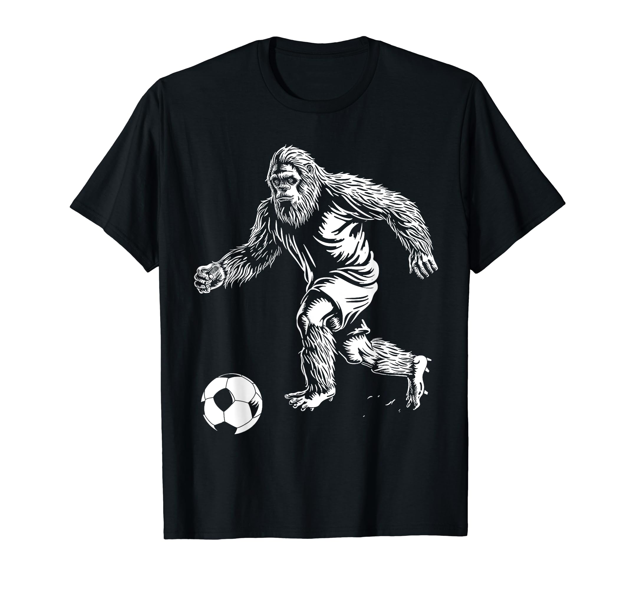 Bigfoot Playing Soccer Player Funny T-Shirt - Aesthetic Graphic Men Women - T-Shirt, Sweatshirt, Hoodie
