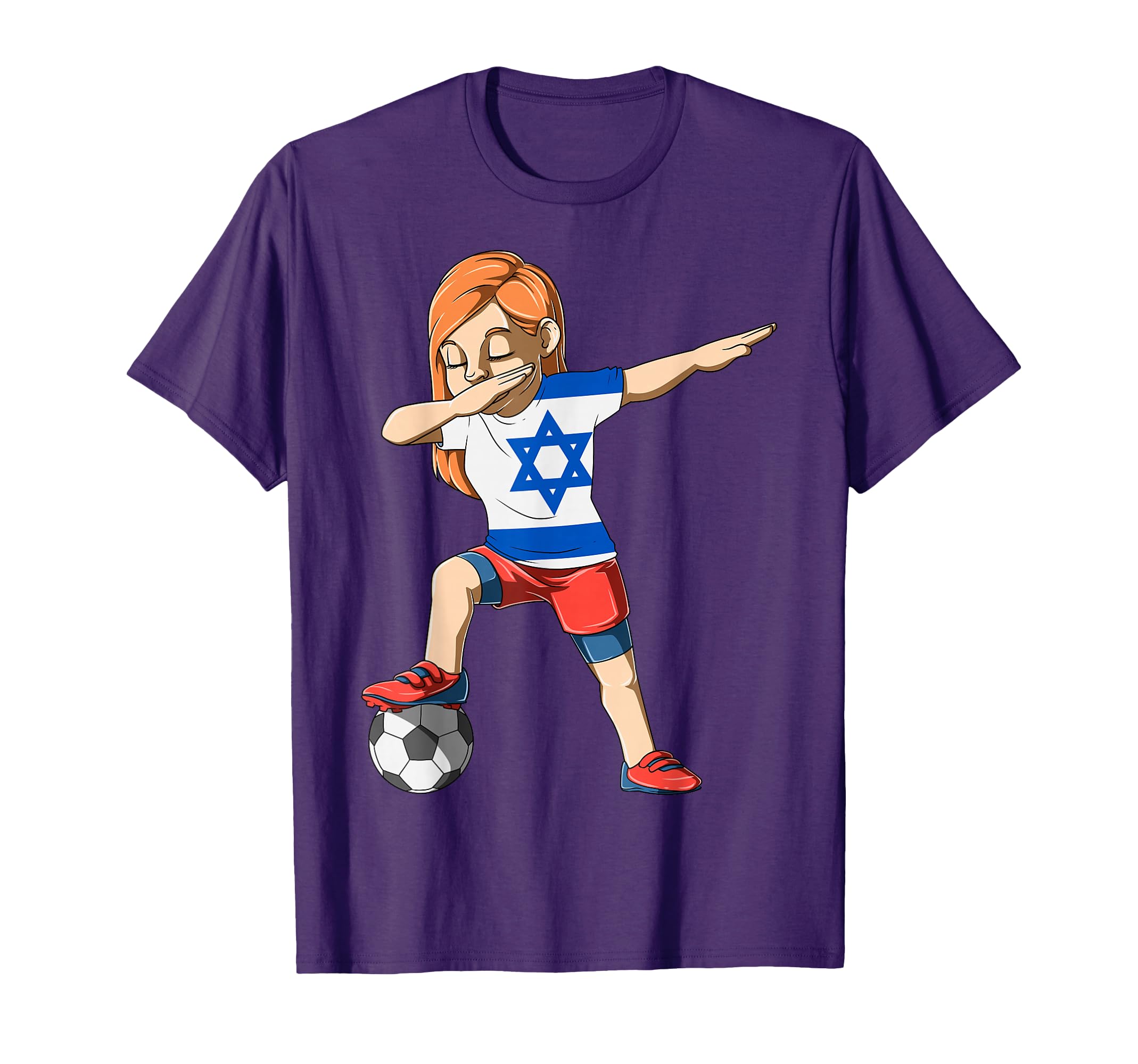 Dabbing Soccer Israel Jersey Israeli T-Shirt - Custom Art Print Unisex - T-Shirt, Sweatshirt, Hoodie