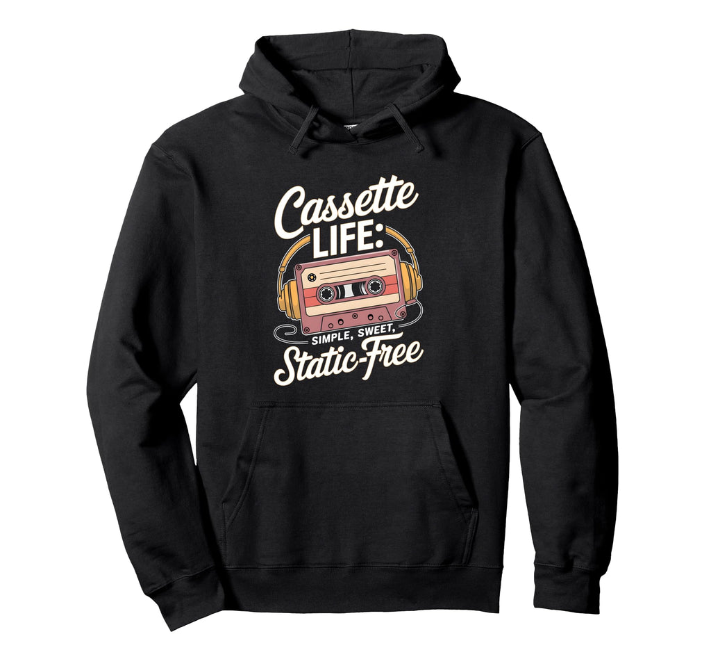 Cassette Life Simple Sweet Static Hoodie - Casual Everyday Wear Men Women - T-Shirt, Sweatshirt, Hoodie