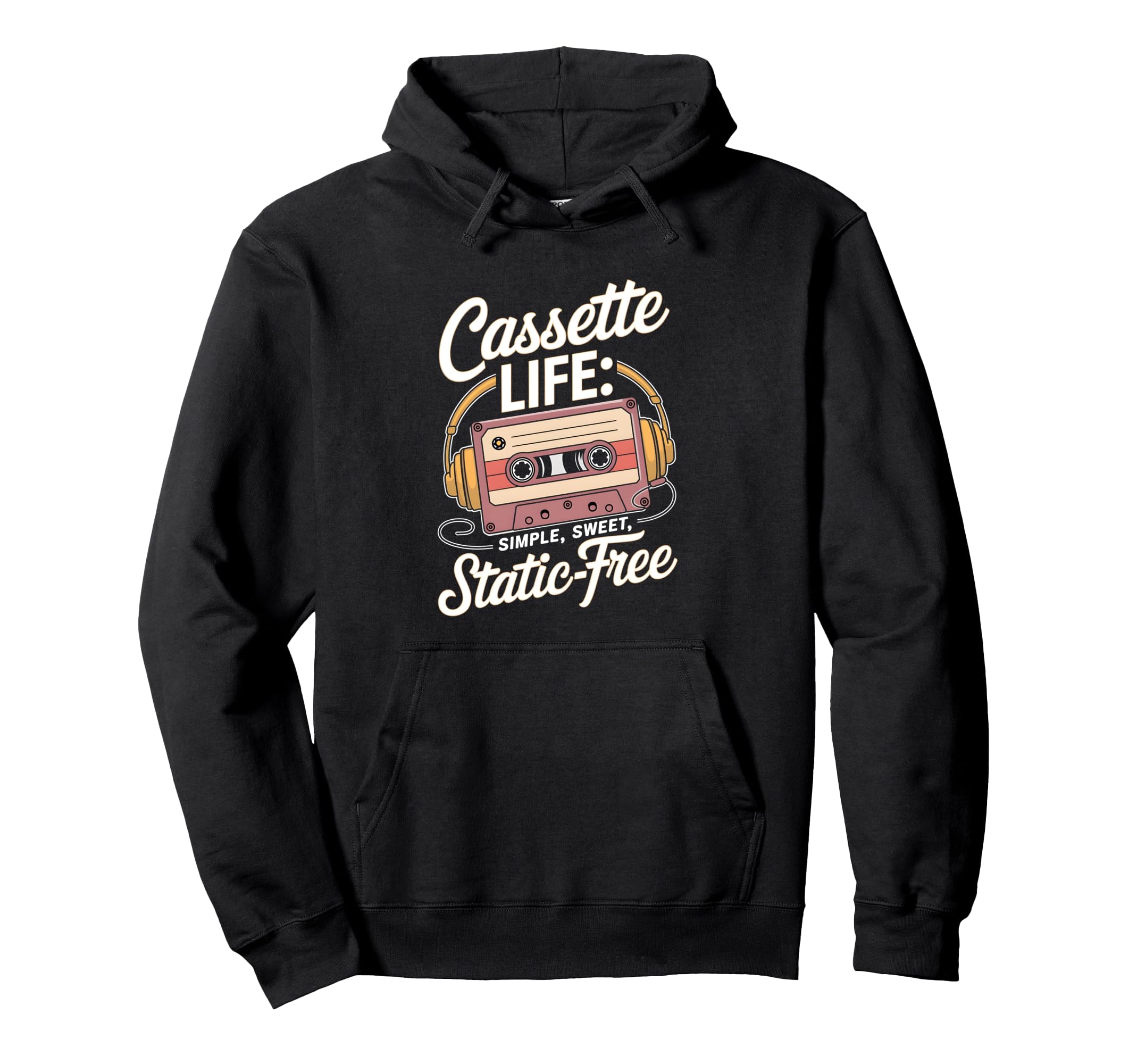 Cassette Life Simple Sweet Static Hoodie - Casual Everyday Wear Men Women - T-Shirt, Sweatshirt, Hoodie