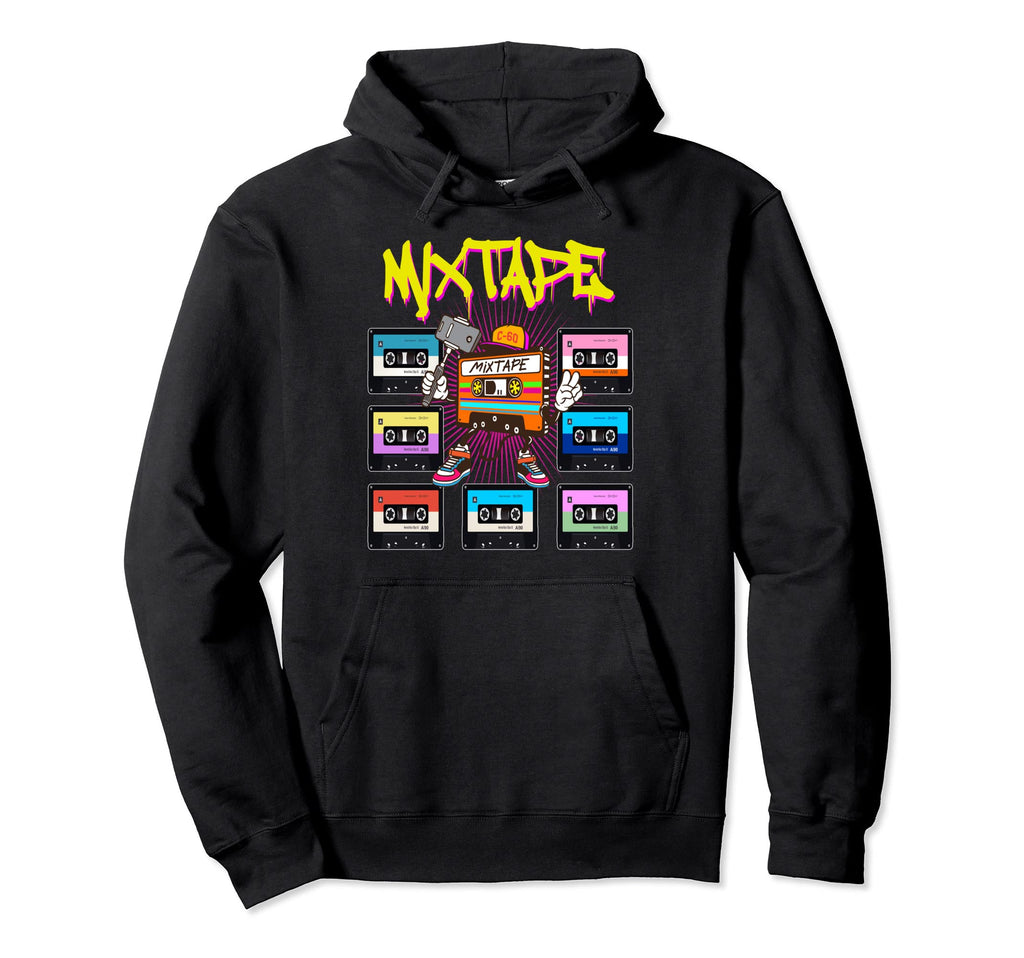 Oldschool Tape Cassette Mixtape Hoodie - Trendy Graphic Unisex - T-Shirt, Sweatshirt, Hoodie