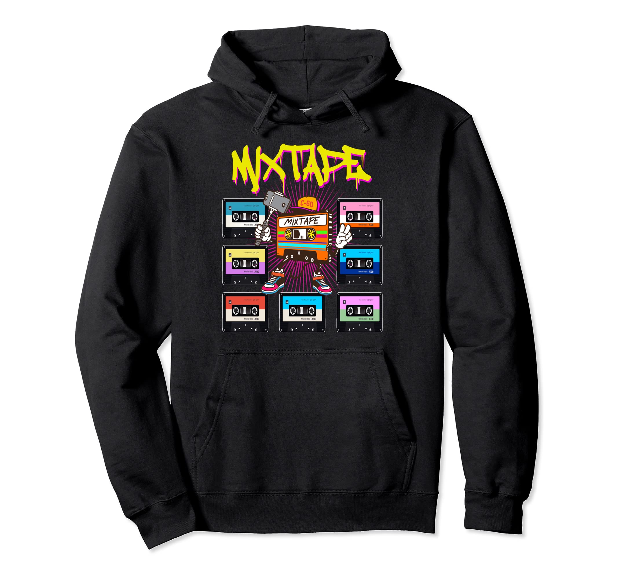 Oldschool Tape Cassette Mixtape Hoodie - Trendy Graphic Unisex - T-Shirt, Sweatshirt, Hoodie