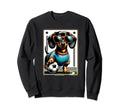 Dachshund Soccer Player Wiener Dog Sweatshirt - Graphic Print for Adults - T-Shirt, Sweatshirt, Hoodie