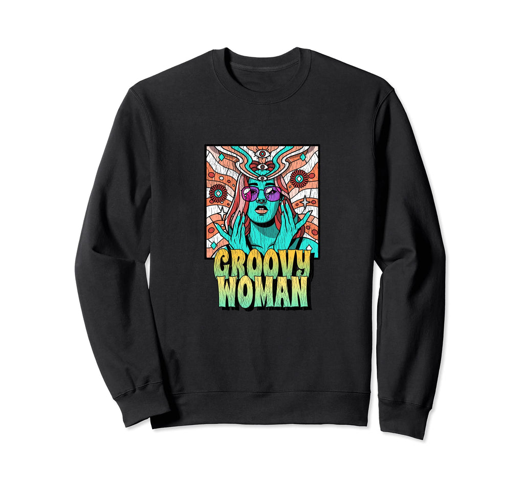 60S Psychedelic Aesthetic Groovy Sweatshirt - Novelty Apparel Unisex - T-Shirt, Sweatshirt, Hoodie