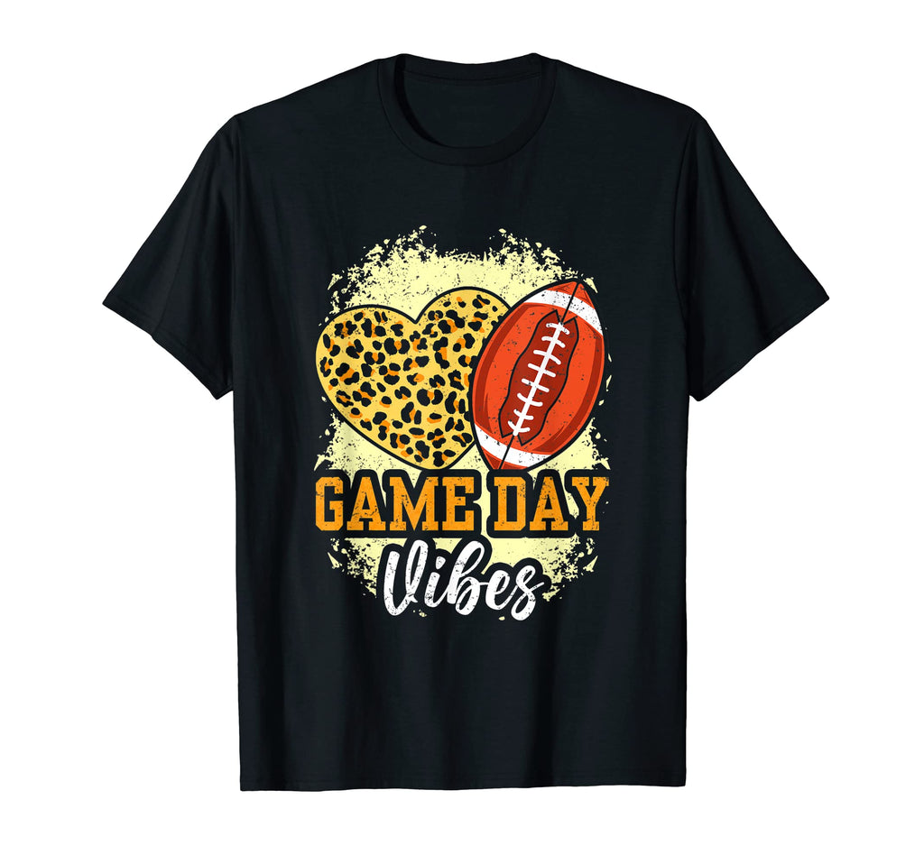 Football Game Vibes Football Leopard T-Shirt - Aesthetic Graphic Unisex - T-Shirt, Sweatshirt, Hoodie